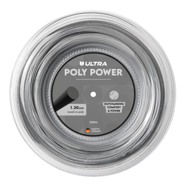 Corda Ultra Poly Power 1.30mm - Rolo com 200 Metros Cinza