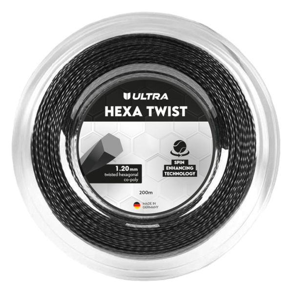 Corda Ultra Hexa Twist 1.20mm - Rolo com 200 Metros Preta